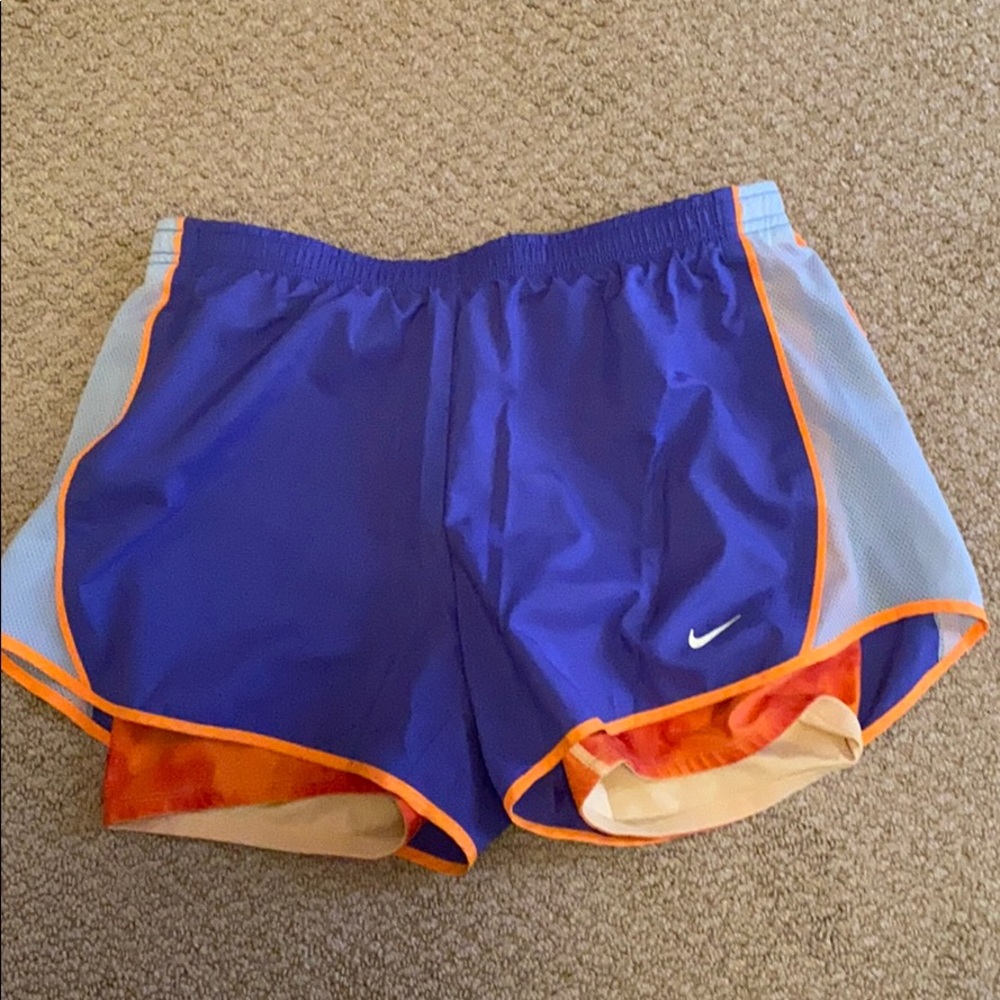 Nike running shorts with built in biker shorts